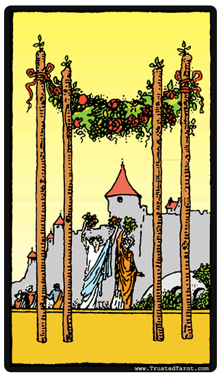 چهار چوبدست &mdash; Four of Wands