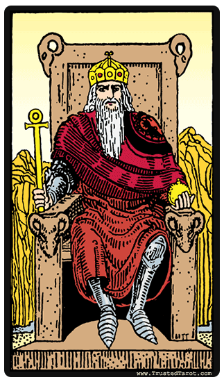 a King sitting on thron